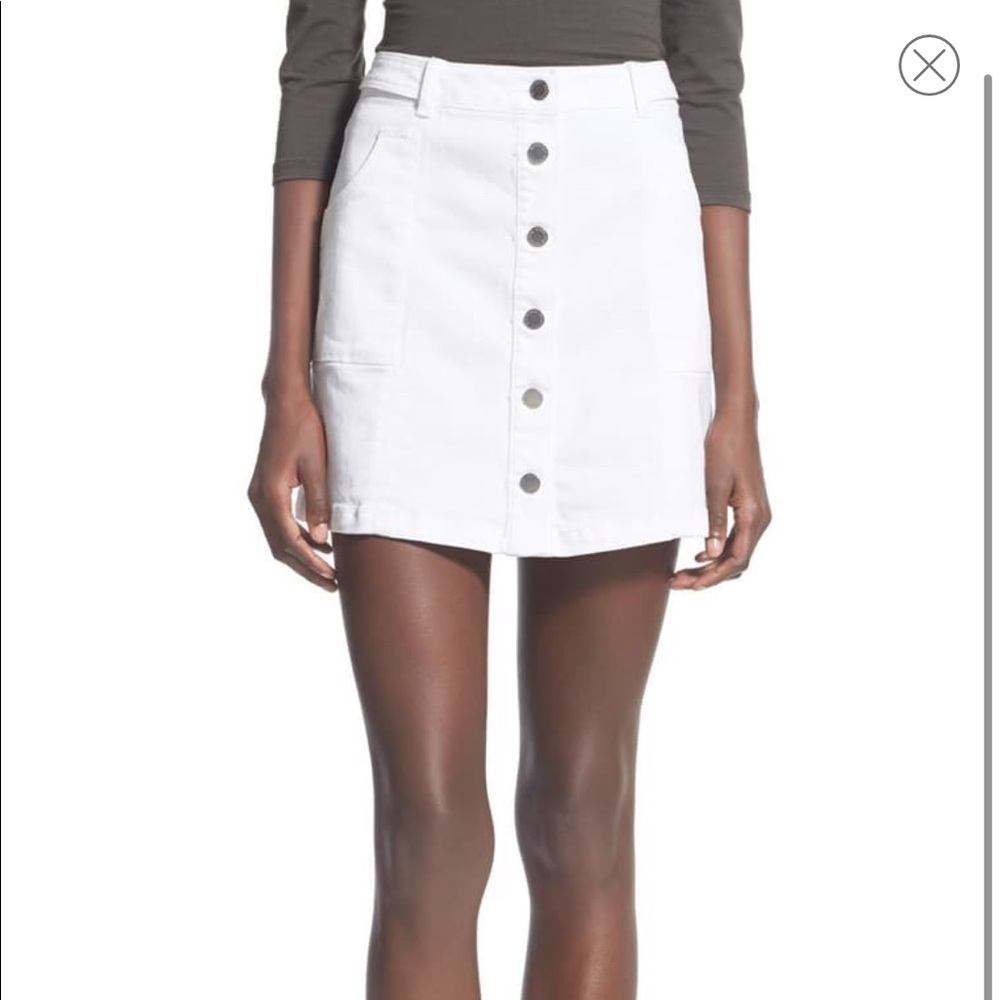 White Denim Skirt